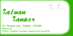 kalman kamper business card
