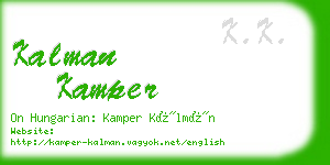 kalman kamper business card